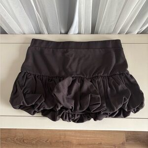 Fashion Nova Elegant Black Bubble Skirt